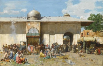 Una escena de mercado Alberto Pasini Pinturas al óleo